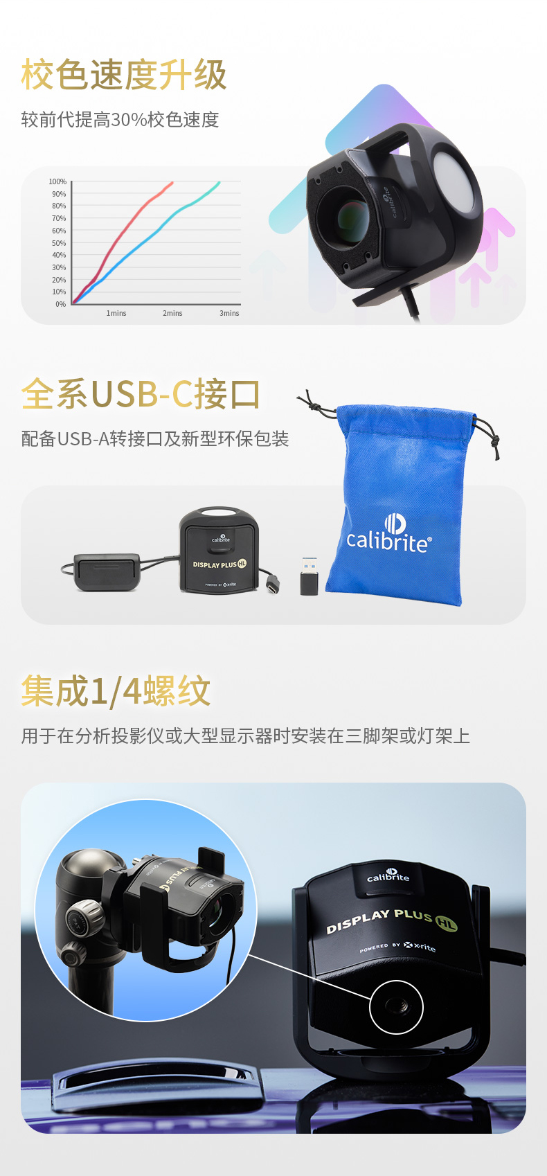 Calibrite显示器校色仪加强版爱色丽 Display Plus HL